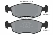 Bremsbelagsatz, Scheibenbremse Vorderachse TEXTAR 2543501