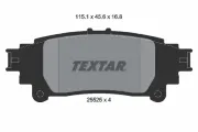 Bremsbelagsatz, Scheibenbremse Hinterachse TEXTAR 2552501