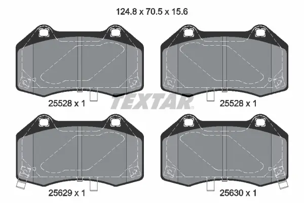 Bremsbelagsatz, Scheibenbremse Vorderachse TEXTAR 2552801