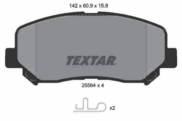 Bremsbelagsatz, Scheibenbremse Vorderachse TEXTAR 2556401