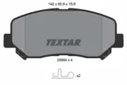 Bremsbelagsatz, Scheibenbremse Vorderachse TEXTAR 2556401