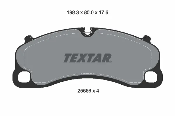 Bremsbelagsatz, Scheibenbremse Vorderachse TEXTAR 2556601