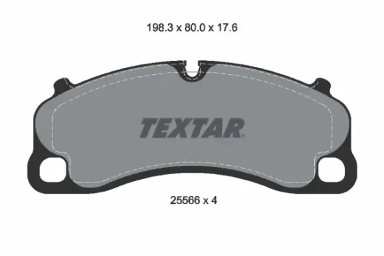 Bremsbelagsatz, Scheibenbremse Vorderachse TEXTAR 2556601 Bild Bremsbelagsatz, Scheibenbremse Vorderachse TEXTAR 2556601