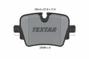 Bremsbelagsatz, Scheibenbremse Hinterachse TEXTAR 2558501