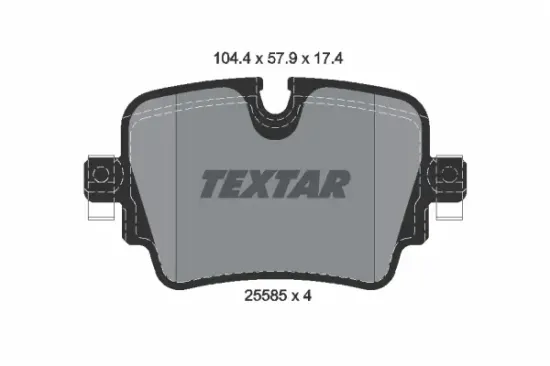 Bremsbelagsatz, Scheibenbremse Hinterachse TEXTAR 2558501 Bild Bremsbelagsatz, Scheibenbremse Hinterachse TEXTAR 2558501