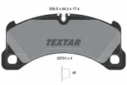 Bremsbelagsatz, Scheibenbremse Vorderachse TEXTAR 2570101