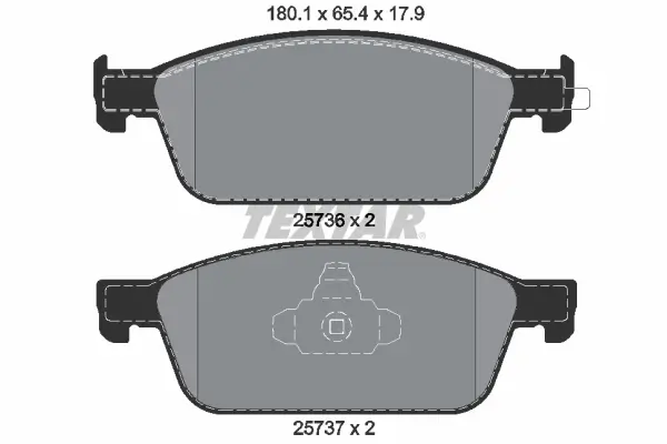 Bremsbelagsatz, Scheibenbremse Vorderachse TEXTAR 2573601