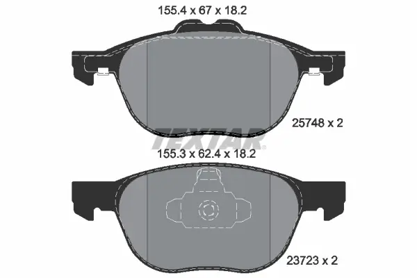 Bremsbelagsatz, Scheibenbremse Vorderachse TEXTAR 2574801