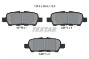 Bremsbelagsatz, Scheibenbremse Hinterachse TEXTAR 2577801