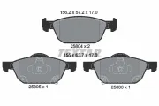 Bremsbelagsatz, Scheibenbremse Vorderachse TEXTAR 2580401