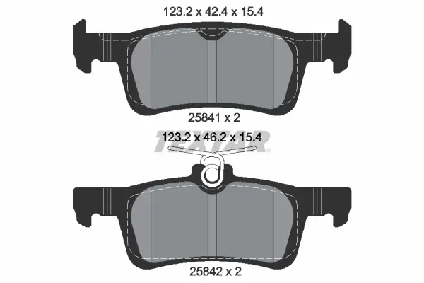 Bremsbelagsatz, Scheibenbremse Hinterachse TEXTAR 2584101