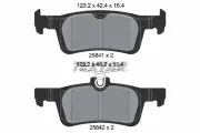 Bremsbelagsatz, Scheibenbremse Hinterachse TEXTAR 2584101
