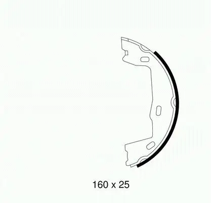Bremsbackensatz, Feststellbremse TEXTAR 2610501 Bild Bremsbackensatz, Feststellbremse TEXTAR 2610501