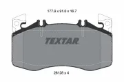 Bremsbelagsatz, Scheibenbremse Vorderachse TEXTAR 2612801