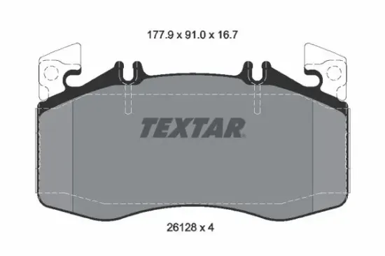 Bremsbelagsatz, Scheibenbremse Vorderachse TEXTAR 2612801 Bild Bremsbelagsatz, Scheibenbremse Vorderachse TEXTAR 2612801