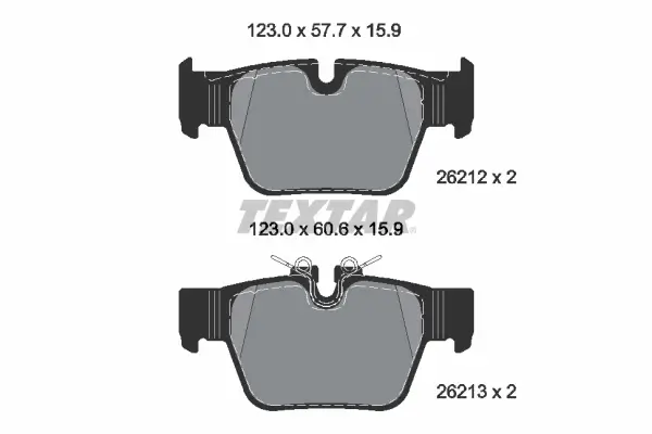 Bremsbelagsatz, Scheibenbremse Hinterachse TEXTAR 2621201
