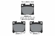 Bremsbelagsatz, Scheibenbremse Hinterachse TEXTAR 2642301