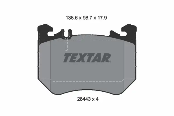 Bremsbelagsatz, Scheibenbremse Vorderachse TEXTAR 2644303