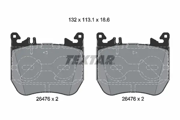 Bremsbelagsatz, Scheibenbremse Vorderachse TEXTAR 2647601