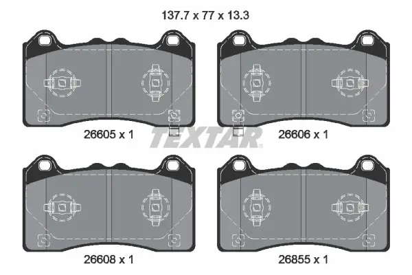 Bremsbelagsatz, Scheibenbremse Vorderachse TEXTAR 2660501
