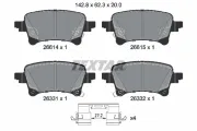 Bremsbelagsatz, Scheibenbremse Hinterachse TEXTAR 2661401