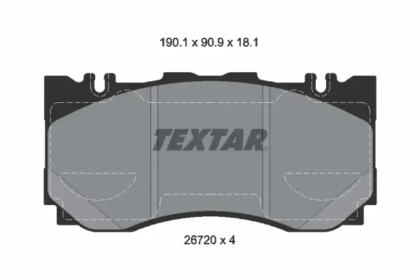 Bremsbelagsatz, Scheibenbremse Vorderachse TEXTAR 2672001