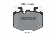 Bremsbelagsatz, Scheibenbremse Vorderachse TEXTAR 2677601