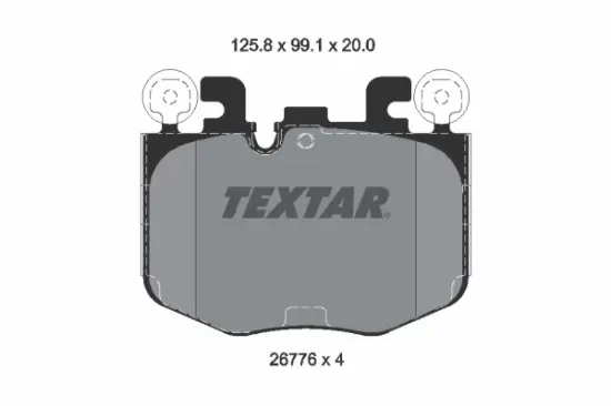 Bremsbelagsatz, Scheibenbremse Vorderachse TEXTAR 2677601 Bild Bremsbelagsatz, Scheibenbremse Vorderachse TEXTAR 2677601