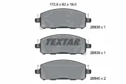 Bremsbelagsatz, Scheibenbremse Vorderachse TEXTAR 2683801