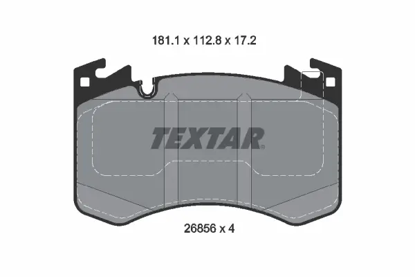Bremsbelagsatz, Scheibenbremse Vorderachse TEXTAR 2685601