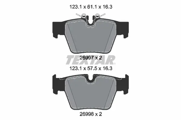 Bremsbelagsatz, Scheibenbremse Hinterachse TEXTAR 2699701