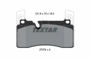 Bremsbelagsatz, Scheibenbremse Hinterachse TEXTAR 2707401