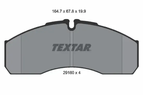 Bremsbelagsatz, Scheibenbremse TEXTAR 2916002 Bild Bremsbelagsatz, Scheibenbremse TEXTAR 2916002