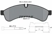 Bremsbelagsatz, Scheibenbremse Hinterachse TEXTAR 2923101