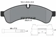 Bremsbelagsatz, Scheibenbremse Hinterachse TEXTAR 2923101