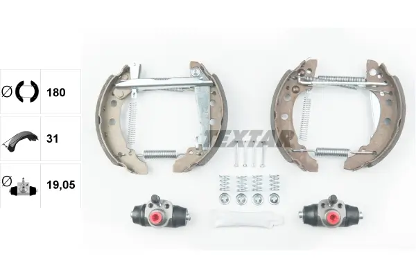 Bremsbackensatz Hinterachse TEXTAR 84018203
