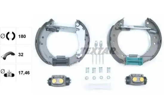 Bremsbackensatz Hinterachse TEXTAR 84020701 Bild Bremsbackensatz Hinterachse TEXTAR 84020701