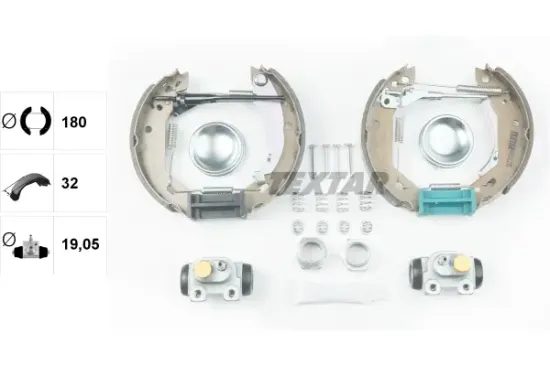 Bremsbackensatz Hinterachse TEXTAR 84031200 Bild Bremsbackensatz Hinterachse TEXTAR 84031200