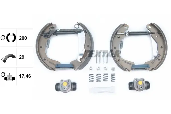 Bremsbackensatz Hinterachse TEXTAR 84033002