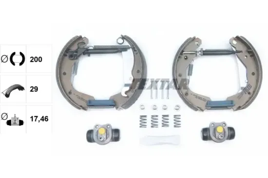 Bremsbackensatz Hinterachse TEXTAR 84033002 Bild Bremsbackensatz Hinterachse TEXTAR 84033002