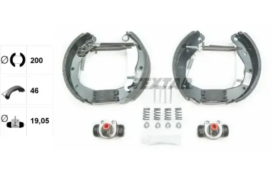 Bremsbackensatz Hinterachse TEXTAR 84033101 Bild Bremsbackensatz Hinterachse TEXTAR 84033101