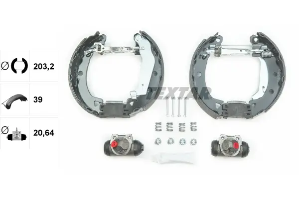 Bremsbackensatz Hinterachse TEXTAR 84037901