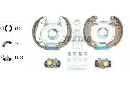 Bremsbackensatz Hinterachse TEXTAR 84038202 Bild Bremsbackensatz Hinterachse TEXTAR 84038202