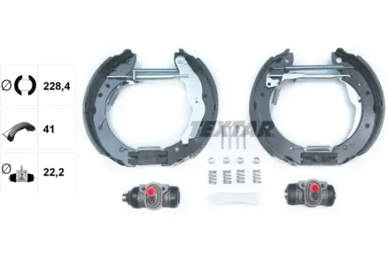 Bremsbackensatz Hinterachse TEXTAR 84044000 Bild Bremsbackensatz Hinterachse TEXTAR 84044000