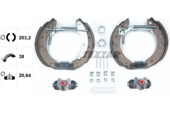 Bremsbackensatz Hinterachse TEXTAR 84048001 Bild Bremsbackensatz Hinterachse TEXTAR 84048001