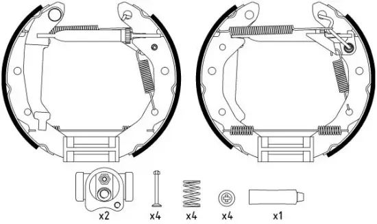 Bremsbackensatz Hinterachse TEXTAR 84054000 Bild Bremsbackensatz Hinterachse TEXTAR 84054000