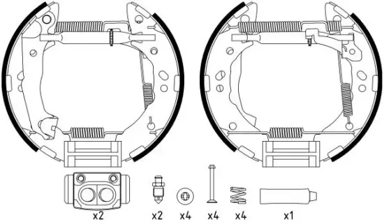Bremsbackensatz Hinterachse TEXTAR 84056800 Bild Bremsbackensatz Hinterachse TEXTAR 84056800