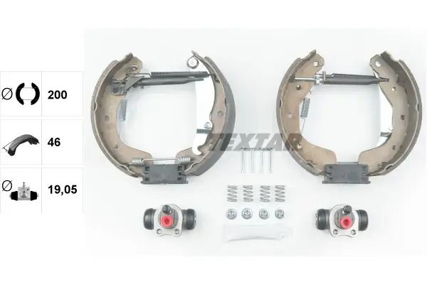 Bremsbackensatz Hinterachse TEXTAR 84058200