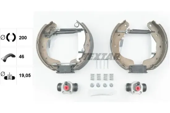 Bremsbackensatz Hinterachse TEXTAR 84058200 Bild Bremsbackensatz Hinterachse TEXTAR 84058200