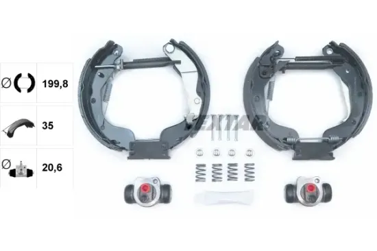 Bremsbackensatz Hinterachse TEXTAR 84062501 Bild Bremsbackensatz Hinterachse TEXTAR 84062501